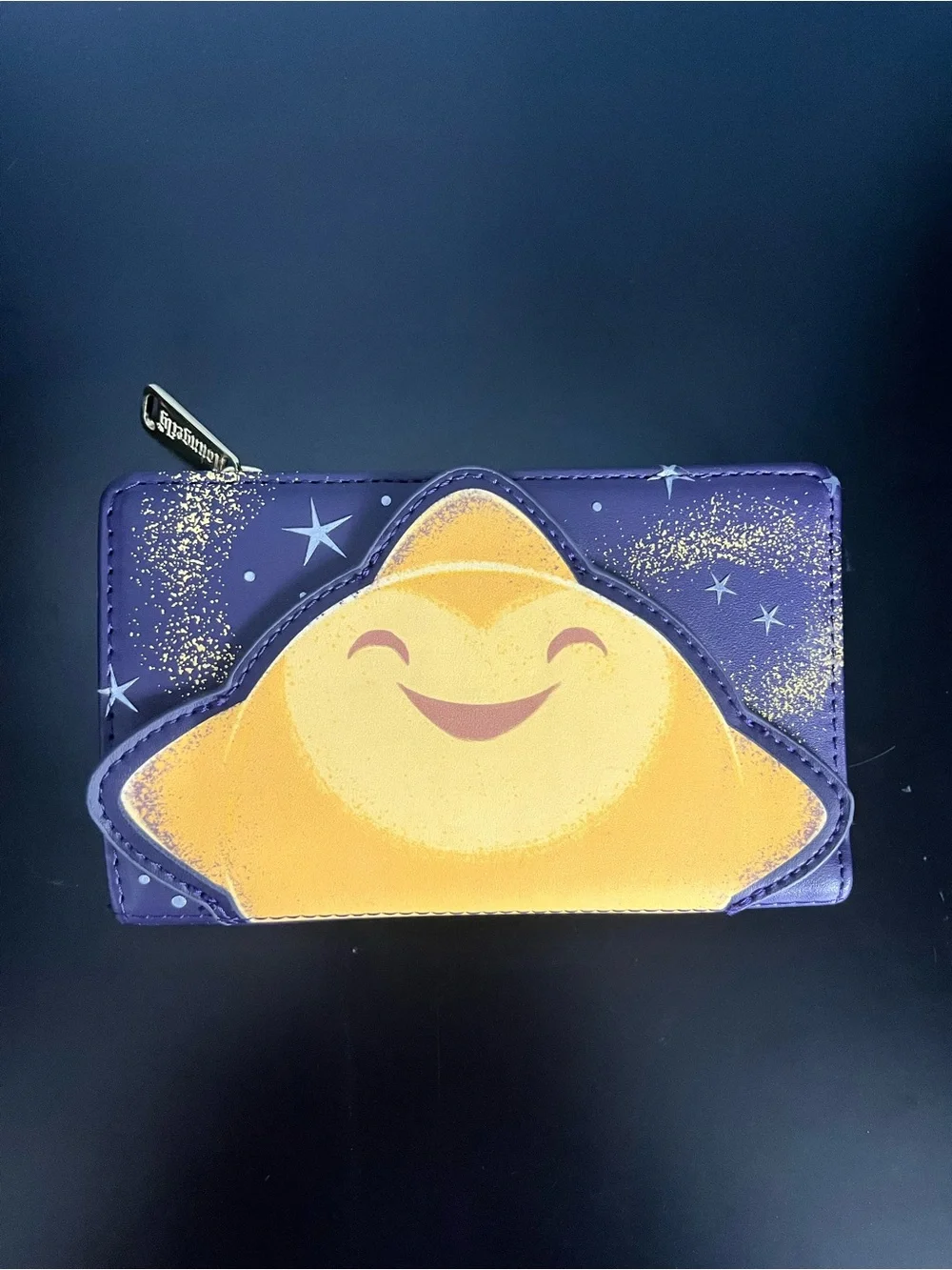 Loungefly Purple Wallet with Gold Starburst Accents